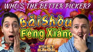 BIG WIN IN FREE GAMES on Bai Shou Feng Xaing Slot Machine
