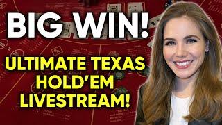 SO LUCKY! MAX BET FULL HOUSES!! AWESOME WINNING RUN! Ultimate Texas Hold'em! $350/Hands