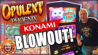 •THESE MACHINES ARE ON FIRE! •Opulent Phoenix + Hoppin' Fish JACKPOTS! •Konami Week