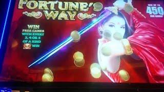 MEGA BIG WIN - Fortune's Way Slot Machine Line Hit - Multiplier & Near Full Screen!