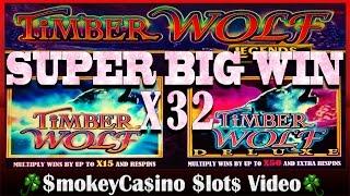 TIMBERWOLF Slot Machine Super Big Win Bonus ~ x32 Pick Aristocrat