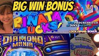 BIG WIN BONUS! NEW GAME PINATA BUCKS & DIAMOND MANIA