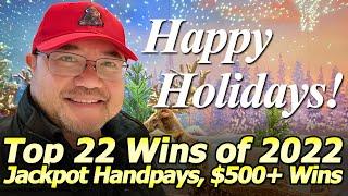 Happy Holidays ⋆ Slots ⋆ from Shinobi Slots! My Top 22 Wins for 2022! Jackpot Handpays and $500+ Slot Wins