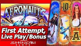 Aeronauts Slot - First Attempt, Live Play and Free Spins Bonus