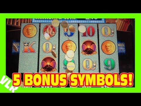 Pompeii Deluxe - 5 BONUS SYMBOLS!!! - Nice Win - Slot Machine Bonus