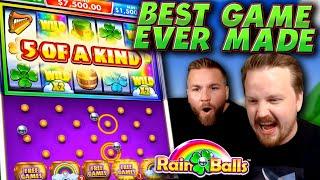 BEST Slot Machine ever made?! (Rain Balls Big Win)