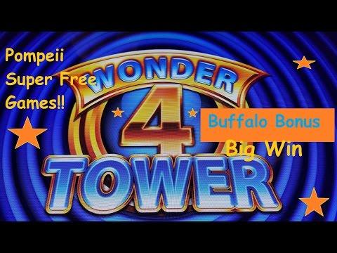 ~FIRST ATTEMPT~ **BIG WIN** Wonder 4 Tower | BUFFALOOOOOOO | Slot Machine Bonuses