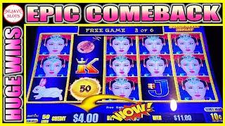 I WAS LITERALLY DOWN TO $4! HUGE WINS EPIC COMEBACK DRAGON LINK AUTUMN MOON SLOT MACHINE