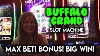 BIG WIN! BONUS! Buffalo Grand Slot Machine! MAX BET!