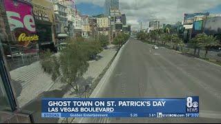An Eerie Las Vegas Strip As Casinos Locked Their Doors