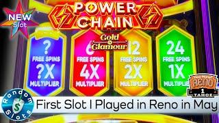 ⋆ Slots ⋆️ New - Power Chain Gold 'N Glamour Slot Machine Bonuses