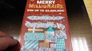BIG WIN "Merry Millionaire" - NEW $20 Instant Lottery Ticket from Illinois