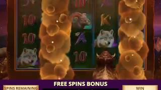 SUPER STAMPEDE Video Slot Game with a BIG WHITE BUFFALO FREE SPIN BONUS