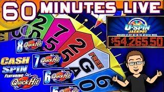 • 60 MINUTES LIVE! • CASH SPIN Ft. QUICK HITS • LIVE CHAT