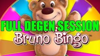 Online Slots Bruno Bingo - FULL Degen Session!!! xD (Long video)
