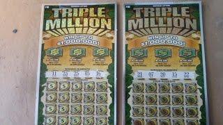 TWO TRIPLE MILLION Instant Lottery Tickets - $10 Each