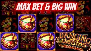 Dancing Drums Slot Machine Max Bet Bonus & BIG WIN | Live Slot Play At Casino | SE-11 | EP-2