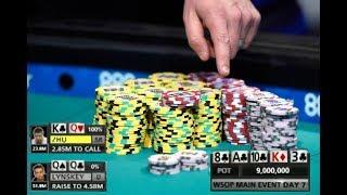 Top 5 hands from the FINAL TABLE of the WSOP Poker Main Event!