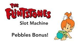 Flintstones Slot Machine! Bonus Pebbles you are so SOUR!!!