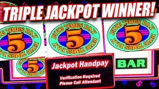MASSIVE BETS & BIGGEST JACKPOTS ON 5 TIMES PAY SLOT MACHINE ⋆ Slots ⋆ HIGH LIMIT SLOT PLAY