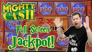 Mighty Cash Jackpot - The Dragon Roars a Full Screen Double Up Jackpot Win!