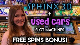 Sphinx 3D and Used Cars! Slot Machines!! Free Spins BONUS!