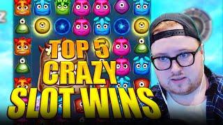TOP 5 CRAZY SLOT WINS | ONLY THE BEST MOMENTS #4
