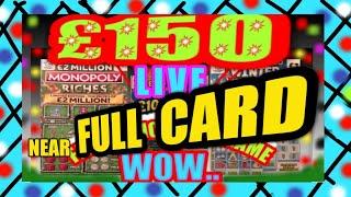 £150.00 SCRATCHCARDS GAME..WOW!.Nr..FULL CARD..ON £250,000 GOLD EDITION.+LOTS of OTHER WINNERS."LIVE