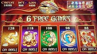 5 TREASURES Slot Machine $8.80 Max Bet Bonus Won ! Live Slot Play