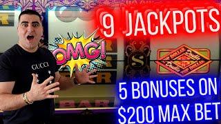 $200 Max Bets & 9 HANDPAY JACKPOTS On High Limit Slots - Luxurious Penthouse Tour