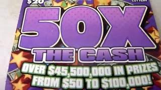 50X The Cash - $20 Illinois Instant Lottery Scratchcard Ticket