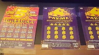 More Lottery tickets! PA Lottery tickets, pay me, 5x lucky, 100k club.