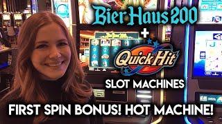 BIERHAUS 200! First Spin BONUS! HOT Machine! Nice Win!!! Quick hit MAX BET Action!!! • Slot Lady
