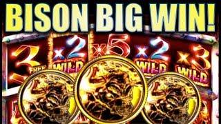 •BISON BIG WIN!!• BISON RUMBLE RUMBLE $5 MAX BET! Slot Machine Bonus (Ainsworth)