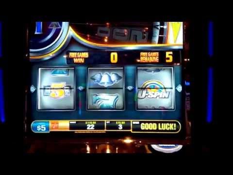 U-Spin Slot Machine - Diamond Heat - Bonus Round with $15 Bet