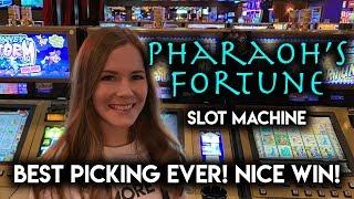 Pharaohs FORTUNE! Slot Machine! INSANE Picking! BONUS WIN!!