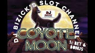 ~*** LOWEST BET BONUS WIN ON THE INTERNET ***~ Coyote Moon Slot Machine ~ 1¢ Wager Bonus • DJ BIZICK