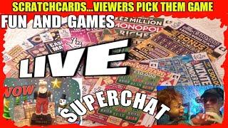 £46 worth of SCRATCHCARDS  VIEWERS  PICK THE CARDS..GAME ....