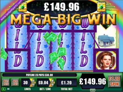 £480.00 MEGA BIG WIN (400X STAKE) ON WIZARD OF OZ™ ONLINE SLOT AT JACKPOT PARTY®