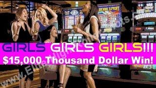 •Girls Rock $1Slot Machine! $100 Bucks Per Spin! Multiple Bonus! 15,000 WIN! Jackpot Handpay • SiX S