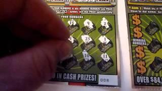 Instant Lottery Playing Two $30 Scratch Tickets $3,000,000 Cash Jackpot Lottery