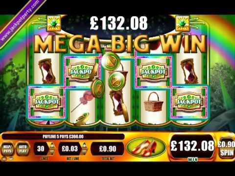 £360 MEGA BIG WIN (400 X STAKE) Woz RUBY SLIPPERS ™ BIG WIN SLOTS AT JACKPOT PARTY