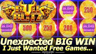Unexpected BIG WIN! I Just Wanted to Trigger Free Games! NEW Bull Blitz at M Resort in Las Vegas!