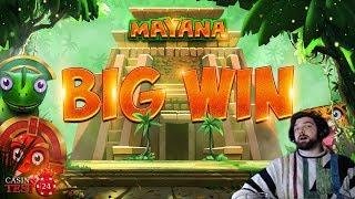 BIG WIN on Mayana Slot (Quickspin) - 5€ BET!