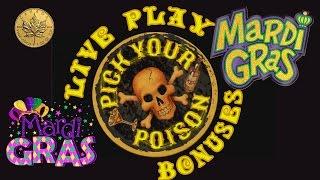 Mardi Gras - max bet live play w/ features and bonuses - Slot Machine Bonus