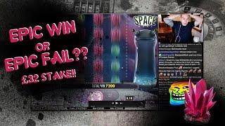 HUGE Stake CRYSTALS HIT on Space Wars!!!! Epic Win or Epic Fail??? (laggy)