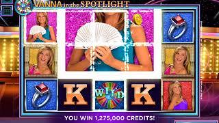 WHEEL OF FORTUNE: VANNA IN THE SPOTLIGHT Video Slot Casino Game with a "BIG WIN" FREE SPIN BONUS
