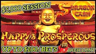 $5K INTO HIGH LIMIT Dragon Link Happy & Prosperous /Autumn Moon HANDPAY JACKPOTS Slot Machine Casino