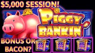 HIGH LIMIT $5000 Session on Lock It Link Piggy Bankin' ⋆ Slots ⋆$50 Bonus Round Slot Machine Casino