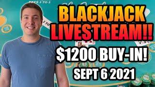 LIVE: AWESOME WINNING BLACKJACK SESSION! $1200 Buy In! Victor’s First Solo Blackjack Session!